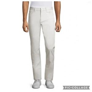Theory Pants 32 x 32 Haydin Trivia Slim Fit Stretch Pants Stone Gray Button Fly